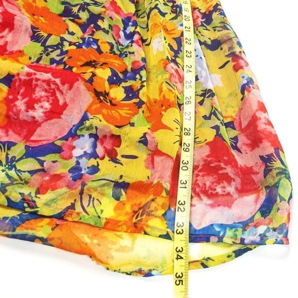 Blue Plate Floral Open Back Tank Dress Sz M - Picture 9 of 10